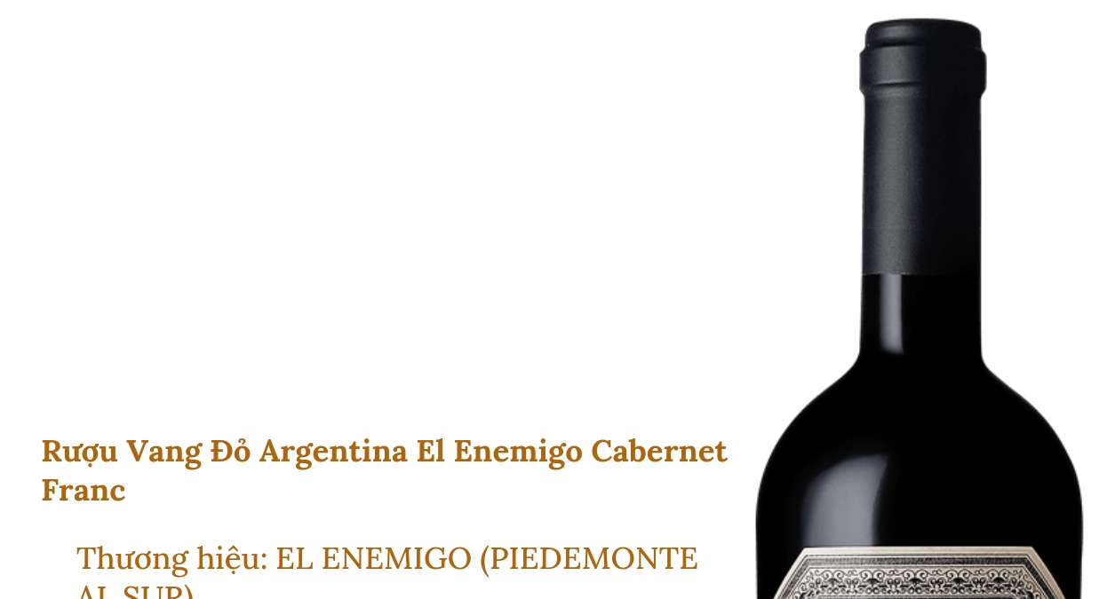 R U Vang Argentina El Enemigo Cabernet Franc