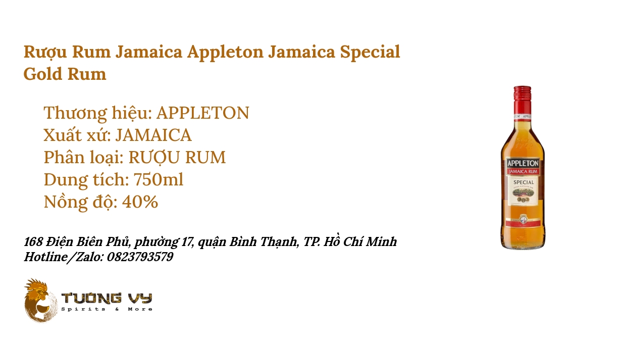 Rượu Rum Jamaica Appleton Jamaica Special Gold Rum