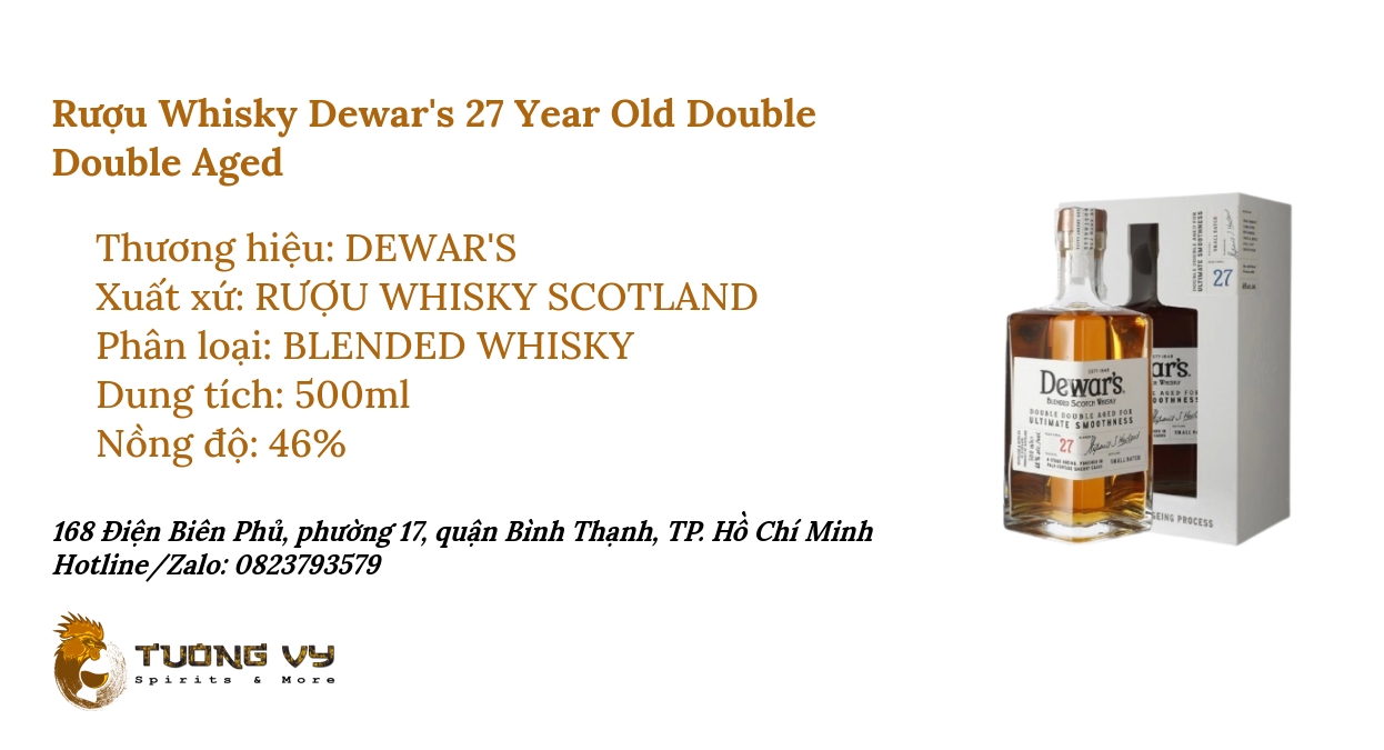 Rượu Whisky Dewar's 27 Year Old - Double Double Aged