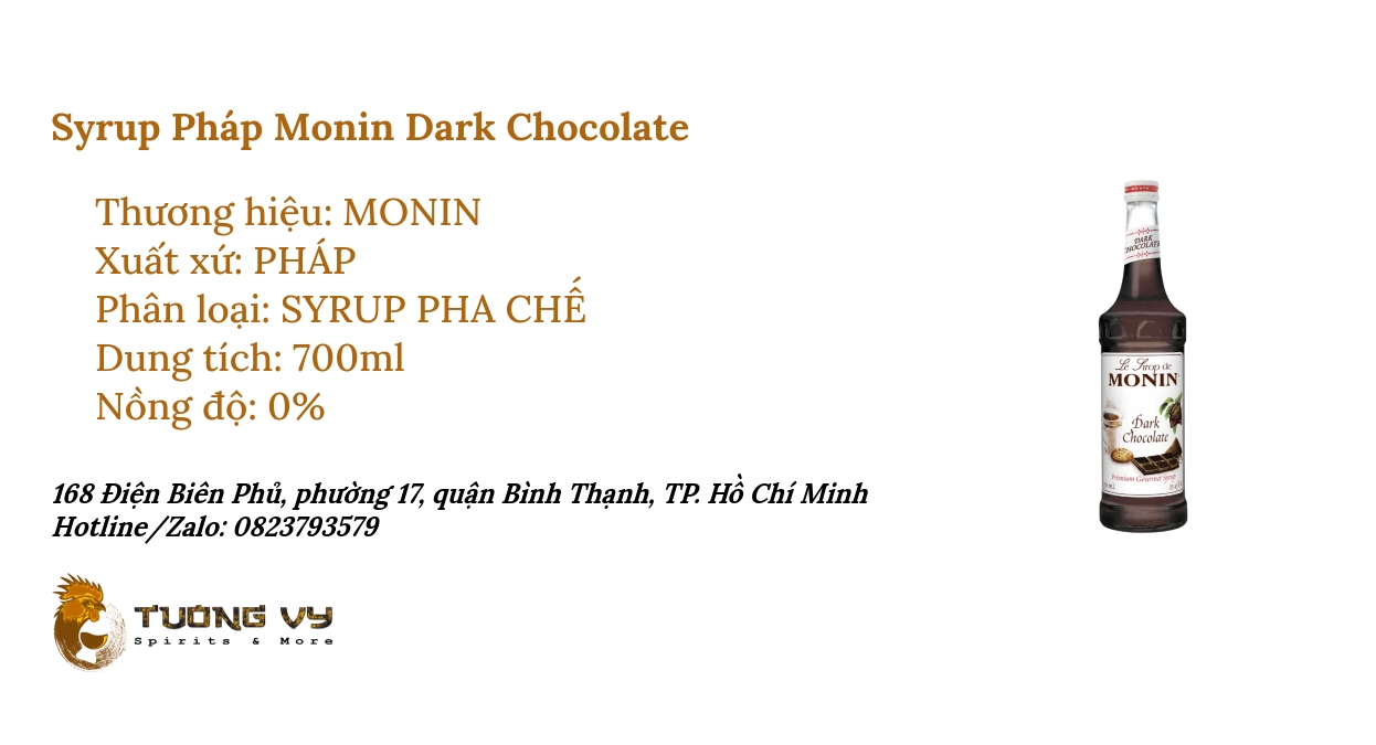 Syrup Pháp Monin Dark Chocolate