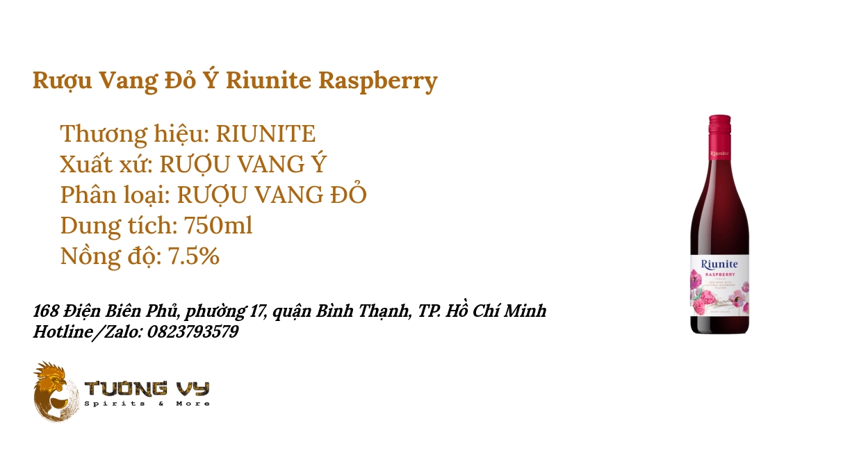 Rượu Vang Đỏ Ý Riunite Raspberry