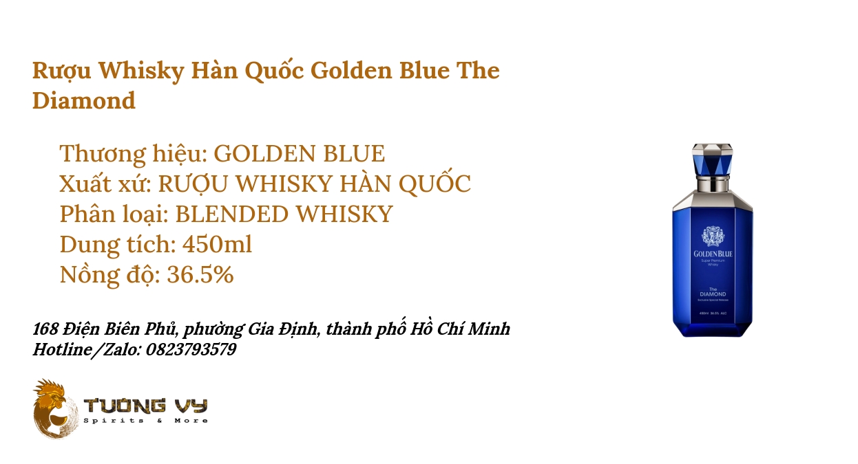 Whisky Golden Blue The Diamond - Rượu Tường Vy