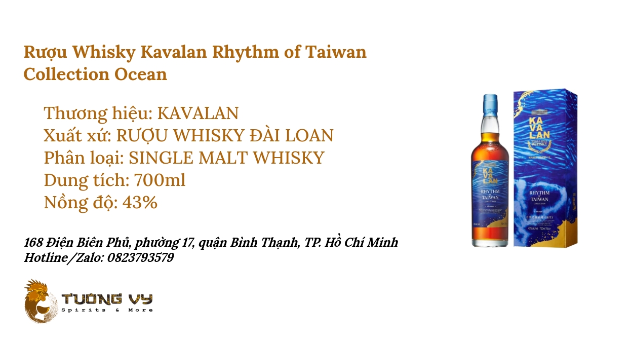 Rượu Whisky Kavalan Rhythm of Taiwan Collection Ocean - Rượu Tường Vy