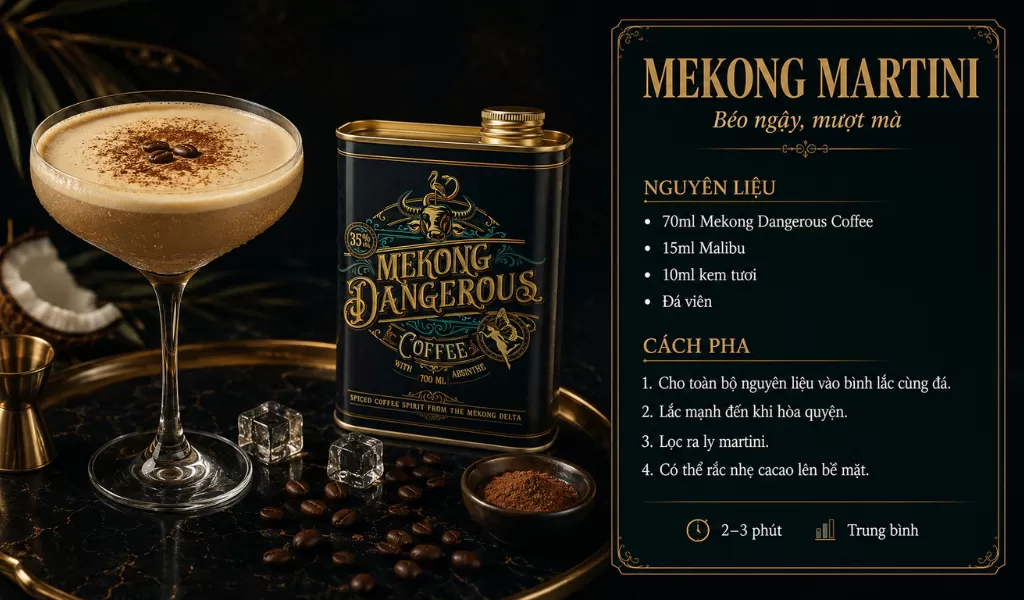 Công Thức Mekong Martini Béo Ngậy