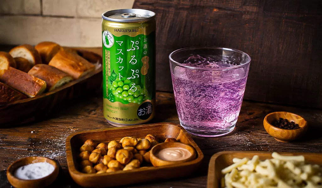Nước Ép Lên Men Nhật Bản Hakutsuru Purupuru Sparkling Jelly Vị Nho