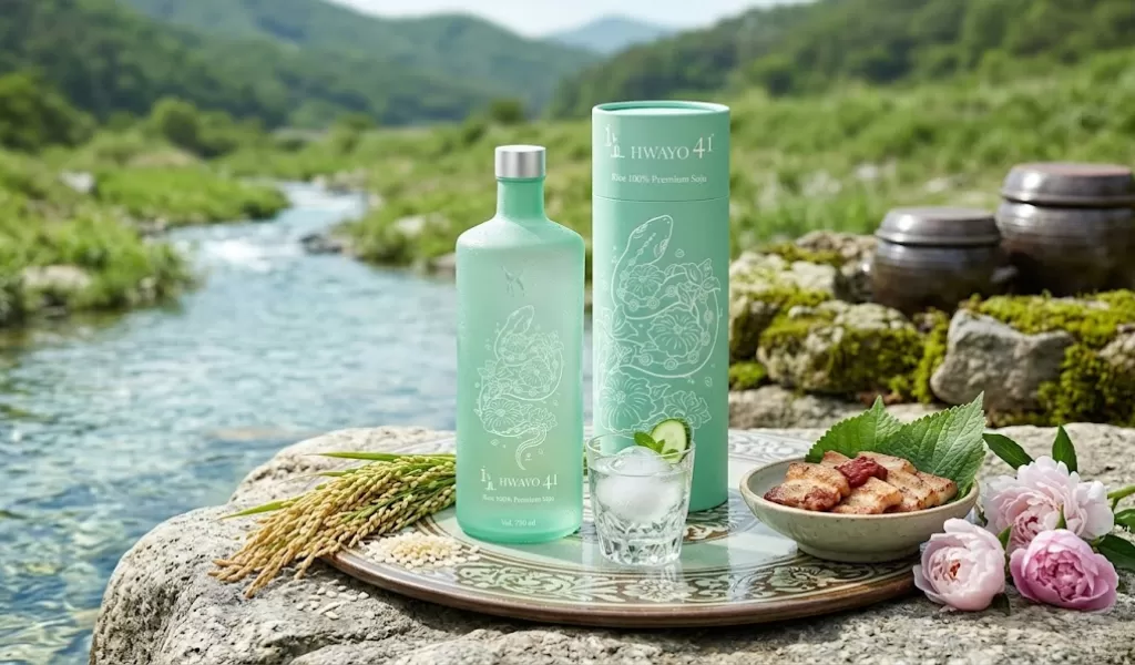 Rượu Soju Hàn Quốc Hwayo 41 Blue Snake Edition