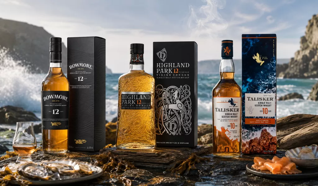 Rượu Whisky Hương Vị Biển Mặn Và Khói Nhẹ