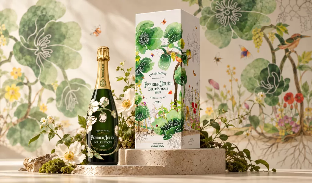 Ý Nghĩa Hệ Sinh Thái Trên Vỏ Hộp Perrier Jouet Belle Epoque 2013